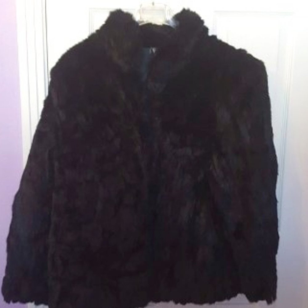 100% Authentic Rabbit Fur Coat